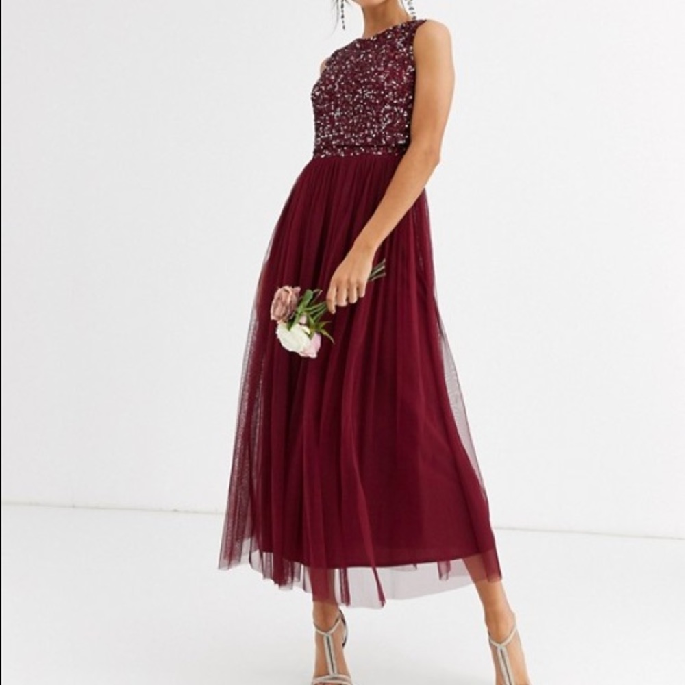 ASOS Dress Burgundy
